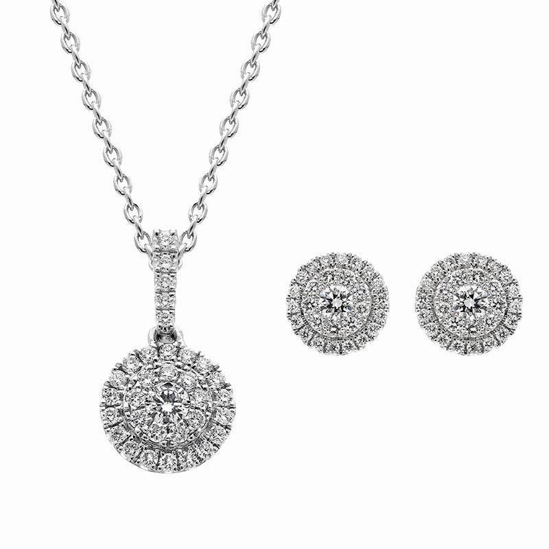 18ct White Gold Diamond Two Piece Gift Set