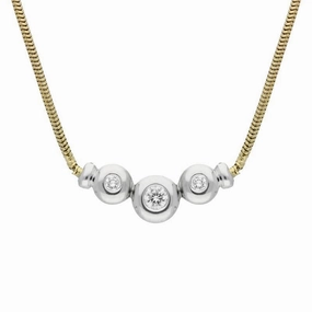 18ct Yellow and White Gold 0.29ct Diamond Necklace