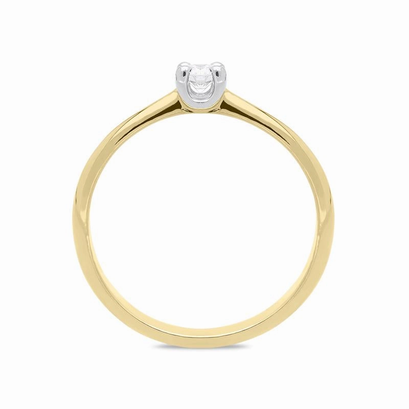 18ct Yellow Gold 0.15ct Brilliant Cut Diamond Solitaire Ring