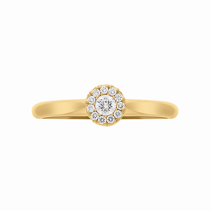 18ct Yellow Gold 0.15ct Diamond Round Cluster Ring