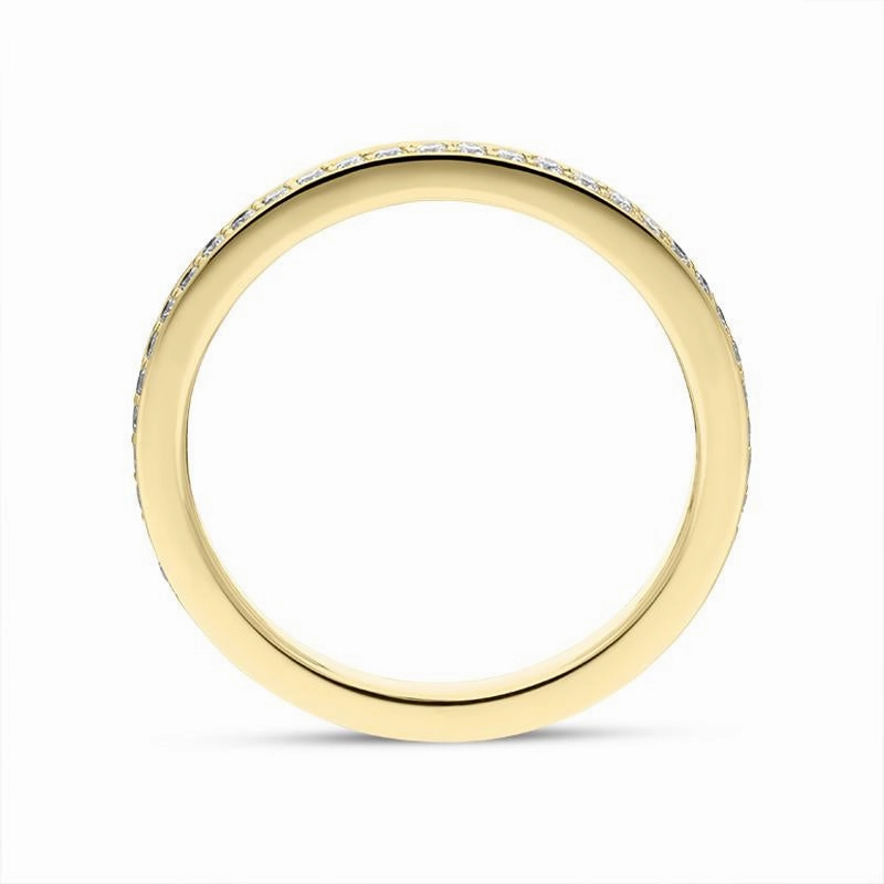 18ct Yellow Gold Brilliant Cut 0.22ct Diamond Half Eternity Ring