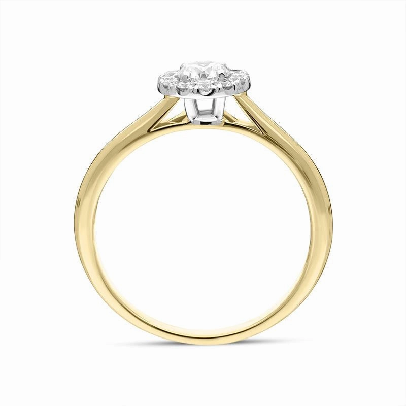 18ct Yellow Gold Brilliant Cut 0.45ct Diamond Round Ring