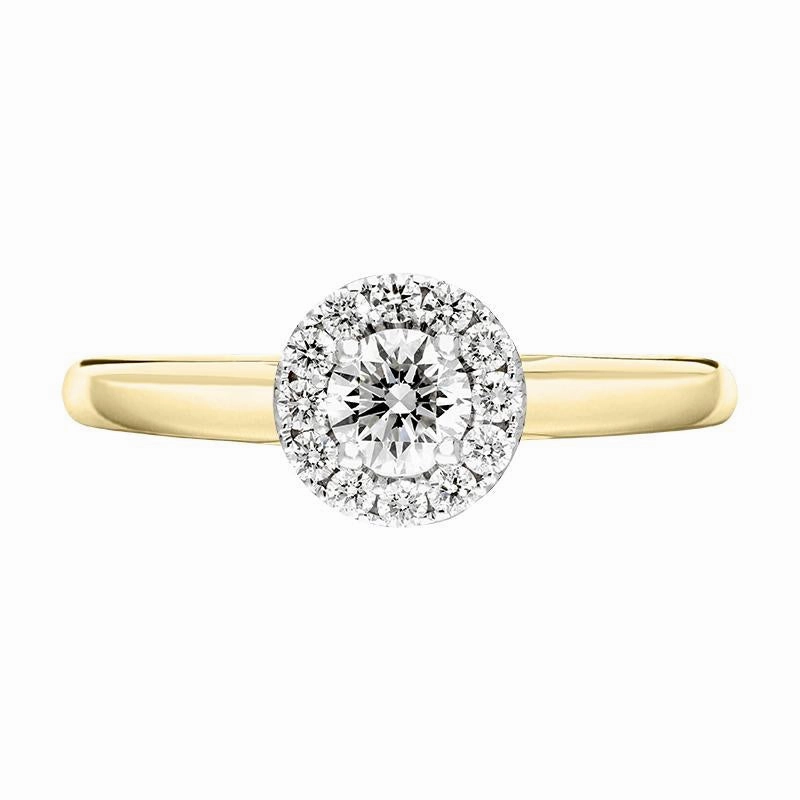 18ct Yellow Gold Brilliant Cut 0.45ct Diamond Round Ring