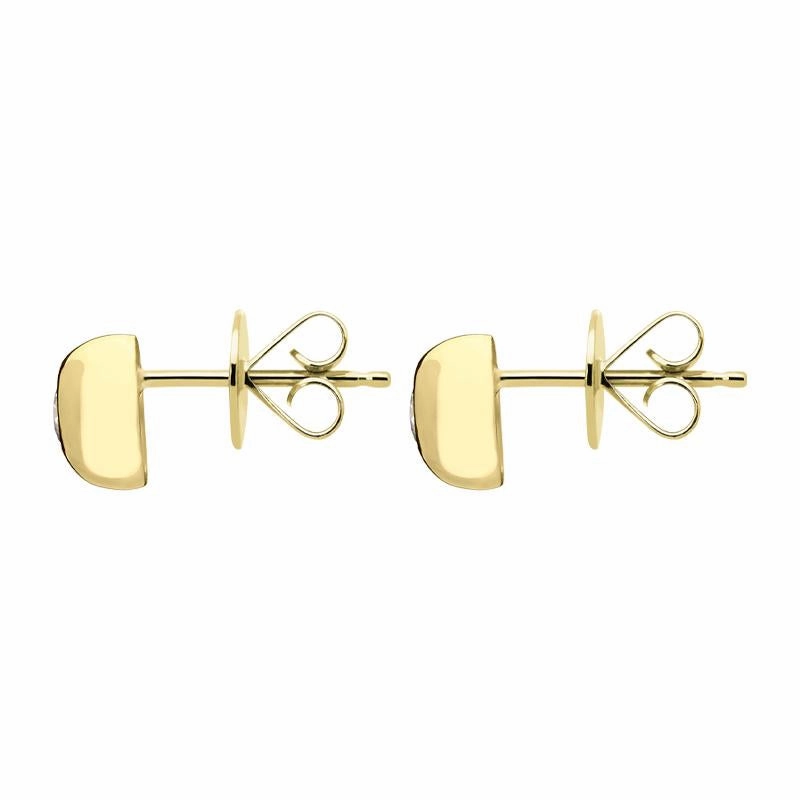 18ct Yellow Gold Diamond Solitaire Stud Earrings
