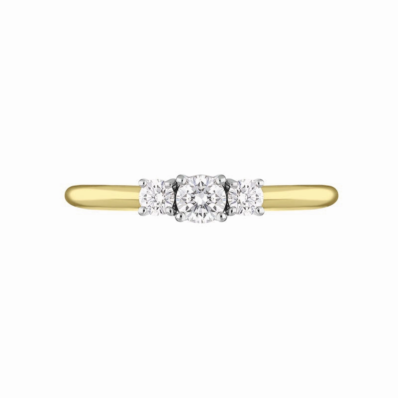 18ct Yellow Gold Diamond Three Stone Ring