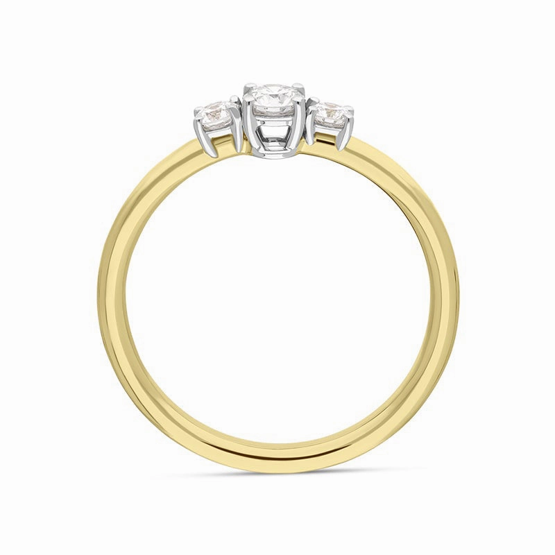 18ct Yellow Gold Diamond Three Stone Ring