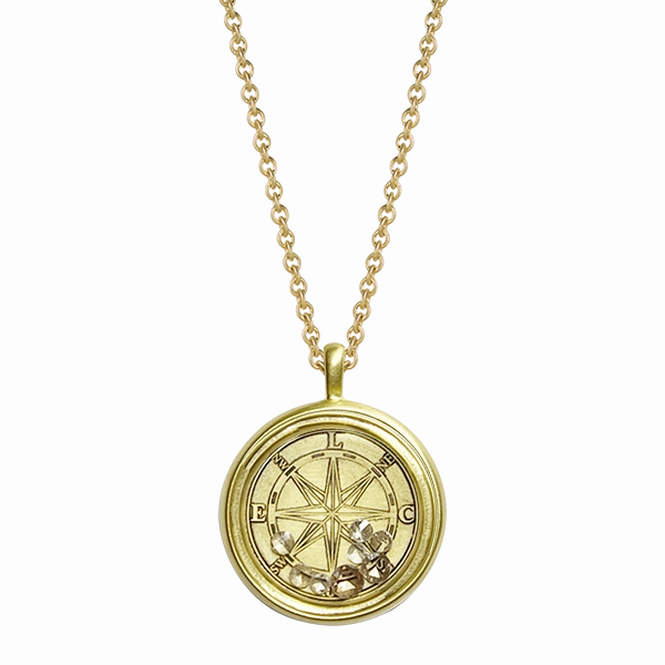 18K Gold Custom Law&Order SVU Compass Pendant