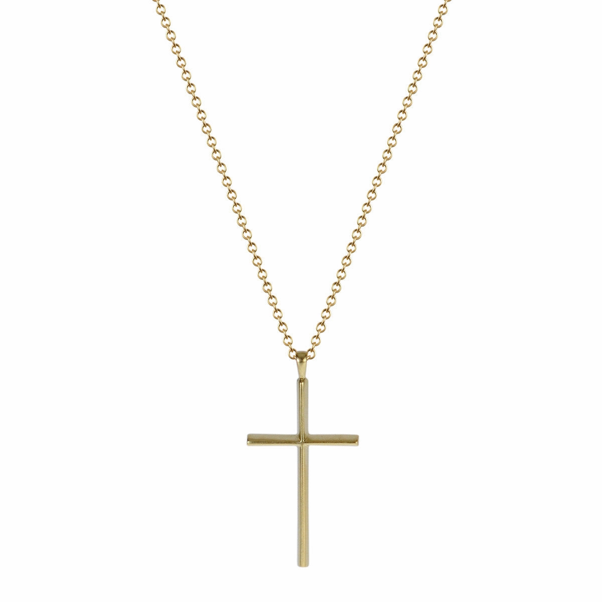 18K Gold Fine Cross Pendant