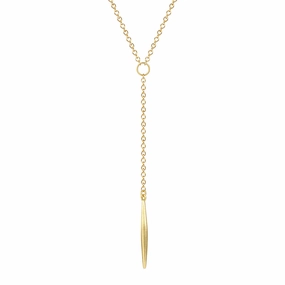 18K Gold Large Lure Y Drop Pendant