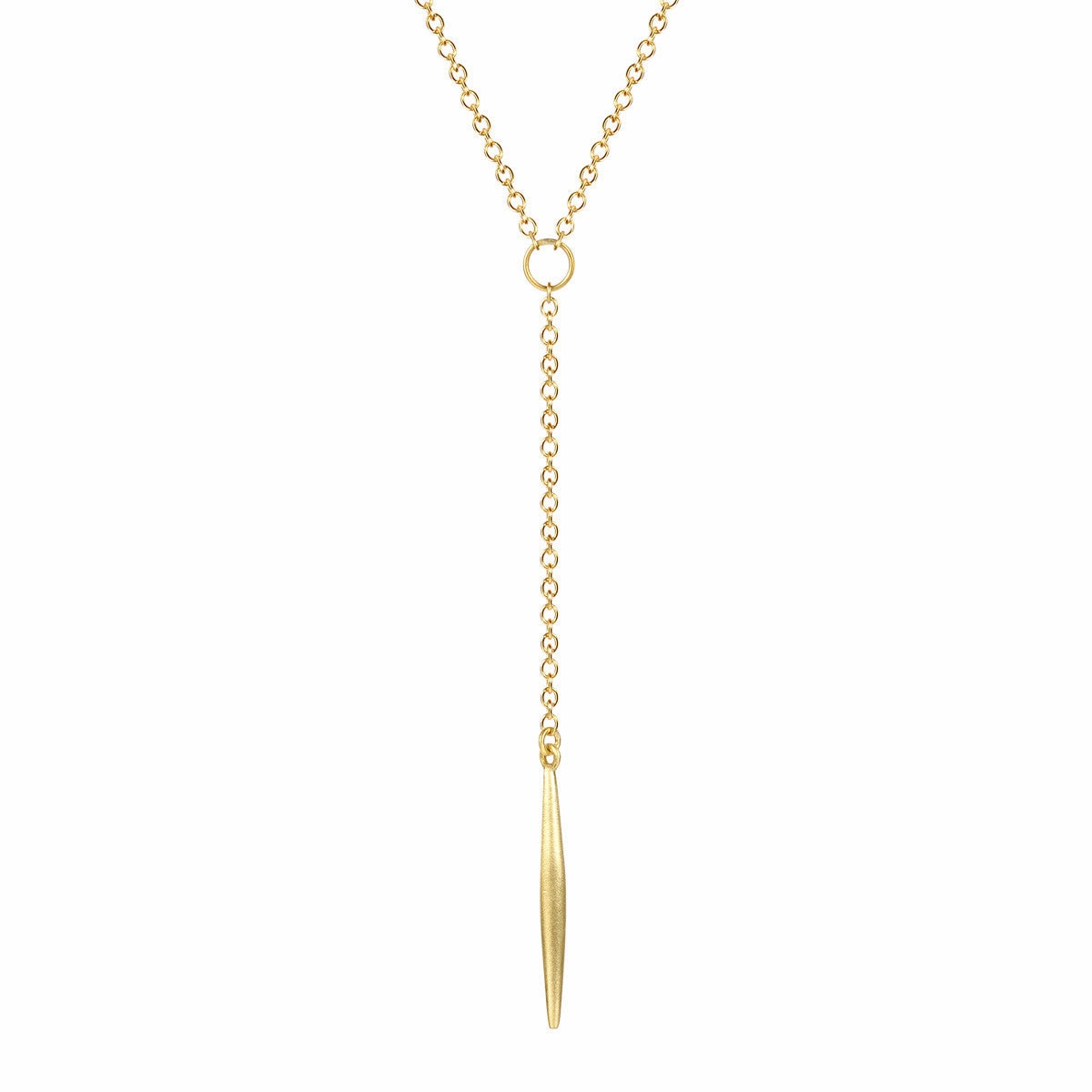 18K Gold Large Lure Y Drop Pendant