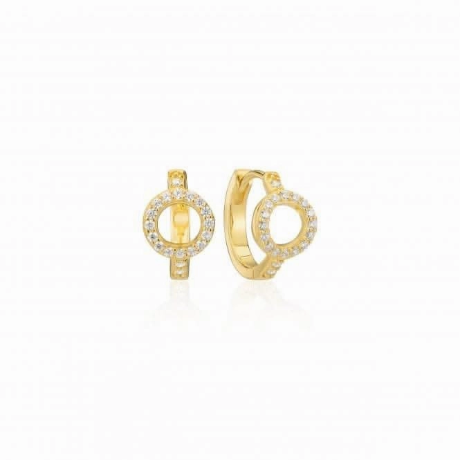 18k gold plated Biella Creolo Piccolo Earrings SJ-E3532-CZ-YG