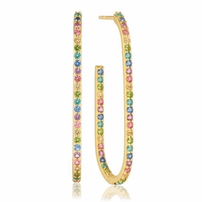 18k Gold Plated Capizzi X-Grande Earrings SJ-E42218-XCZ-YG