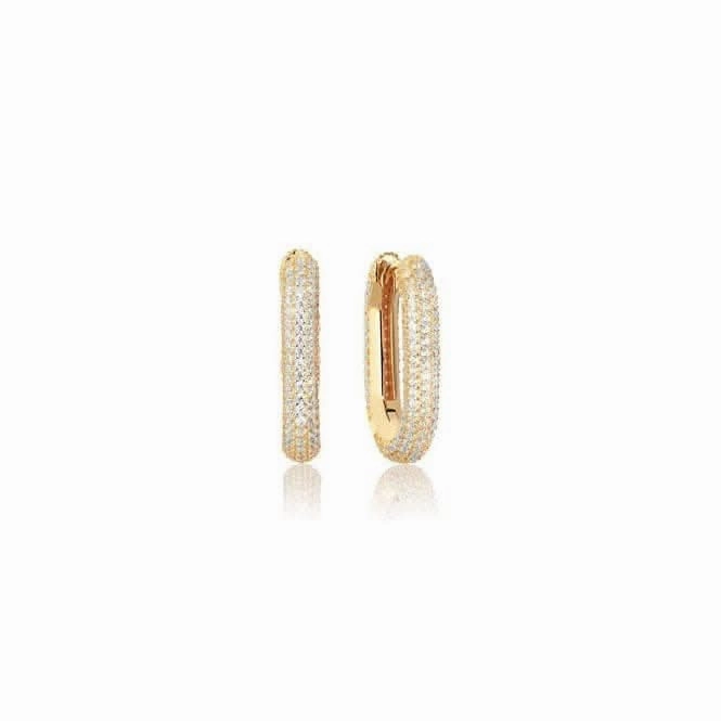 18k Gold Plated Capri Medio Earrings SJ-E62011-CZ-SG