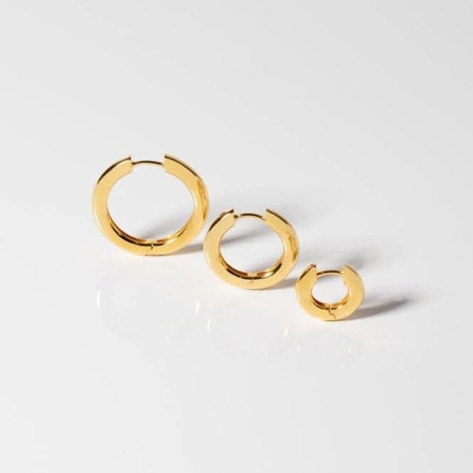 18k Gold Plated Carrara Pianura Medio Earrings SJ-E2471-YG
