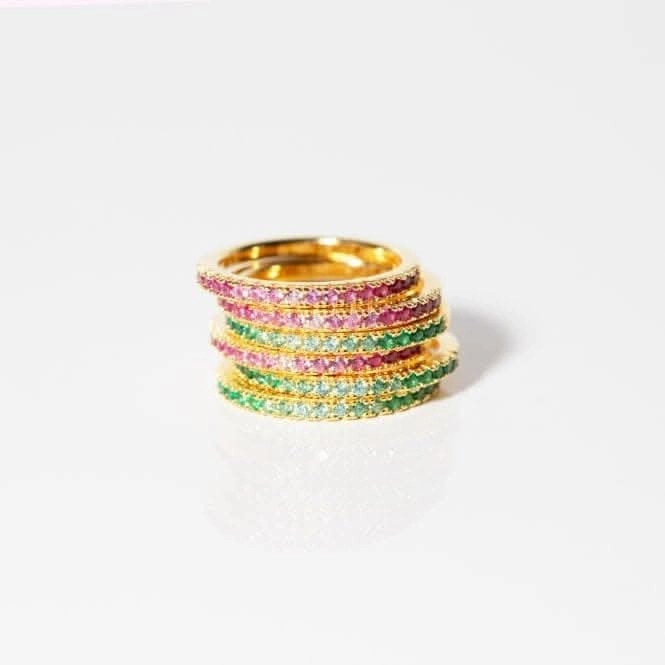 18k Gold Plated Ellera Ring SJ-R2869-GPK-YG