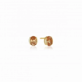 18k gold plated Ellisse Carezza Earrings SJ-E2350-CHCZ-YG