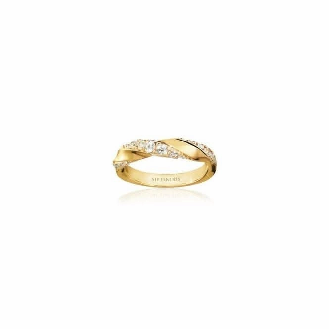 18k Gold Plated Ferrara Ring SJ-R12114-CZ-SG