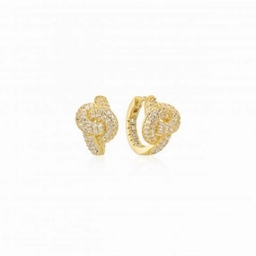 18k Gold Plated Imperia Creolo Earrings SJ-E10752-CZ-YG