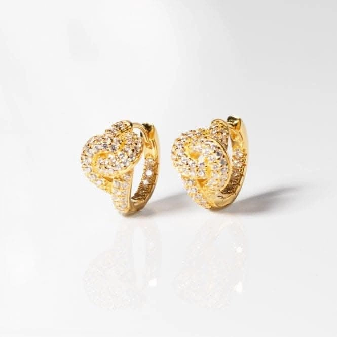 18k Gold Plated Imperia Creolo Earrings SJ-E10752-CZ-YG