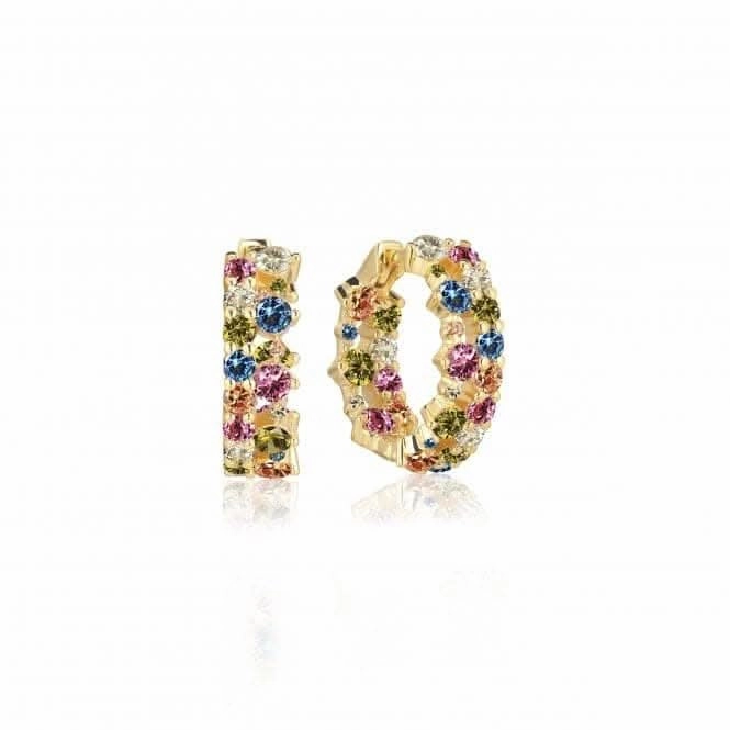 18k Gold Plated Livigno Creolo Piccolo Earrings SJ-E2363-XCZ-YG
