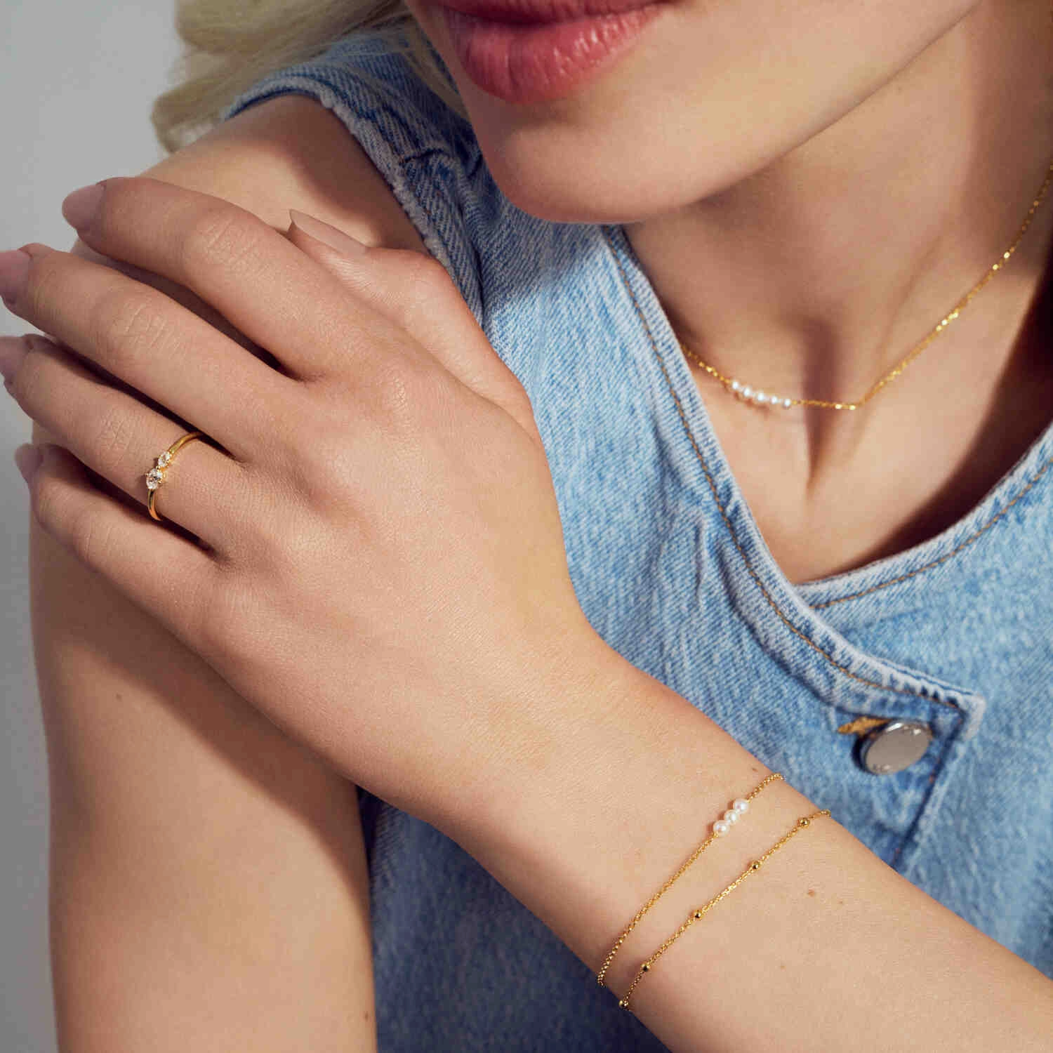 18K Gold Plated Perla Cinque Bracelet SJ-B2735-P-YG