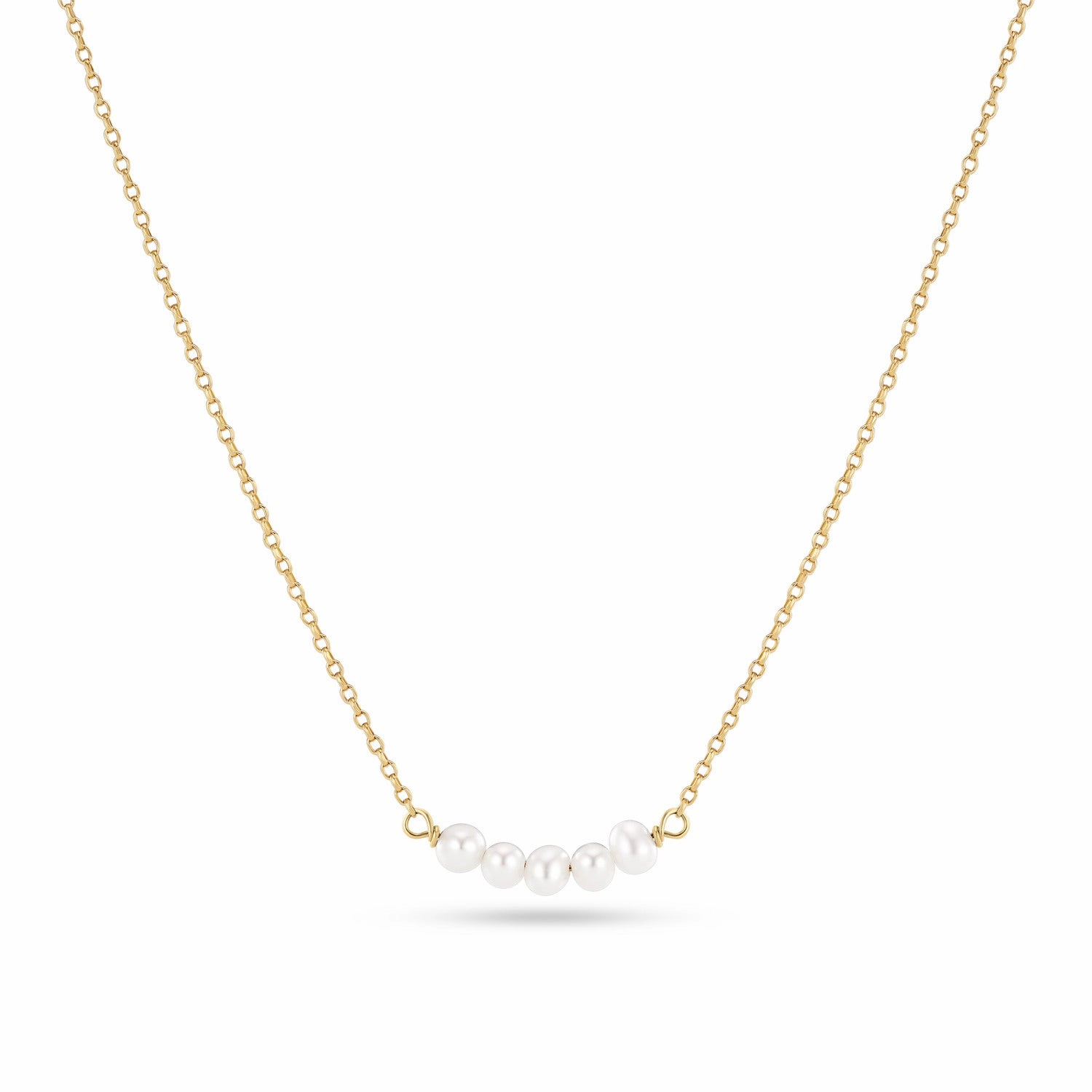 18K Gold Plated Perla Cinque Necklace SJ-N2735-P-YG