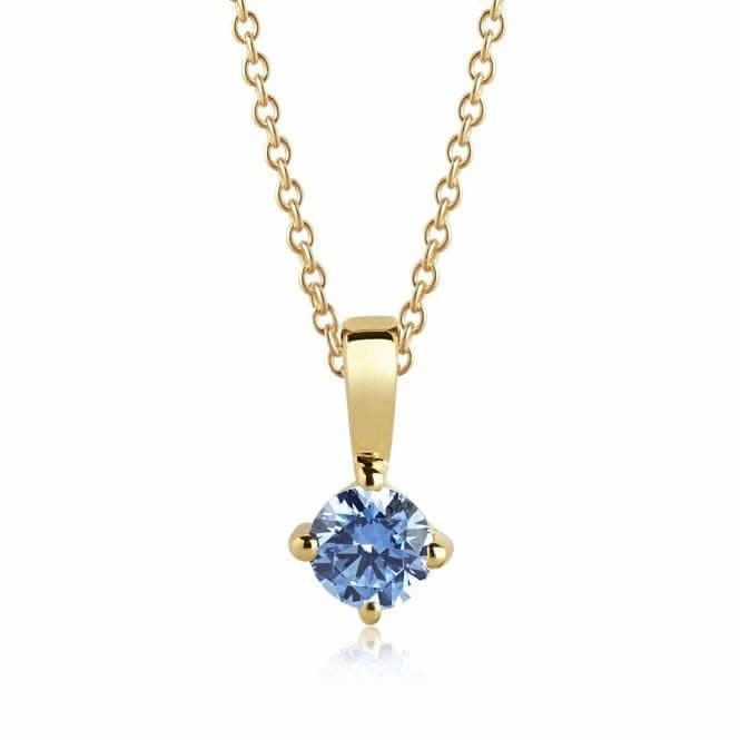 18k Gold Plated Princess Piccolo Pendant SJ-P4MMRD-BLN-YG-45