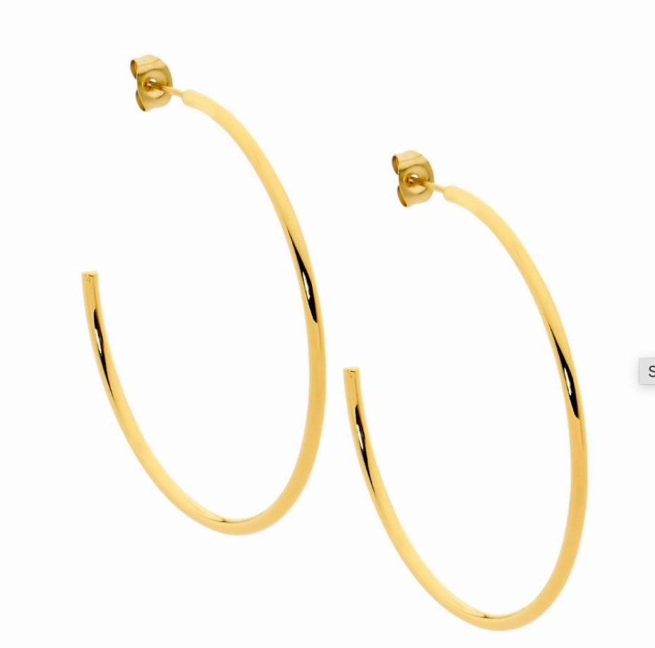 50mm Hoop Earrings - 3 colours