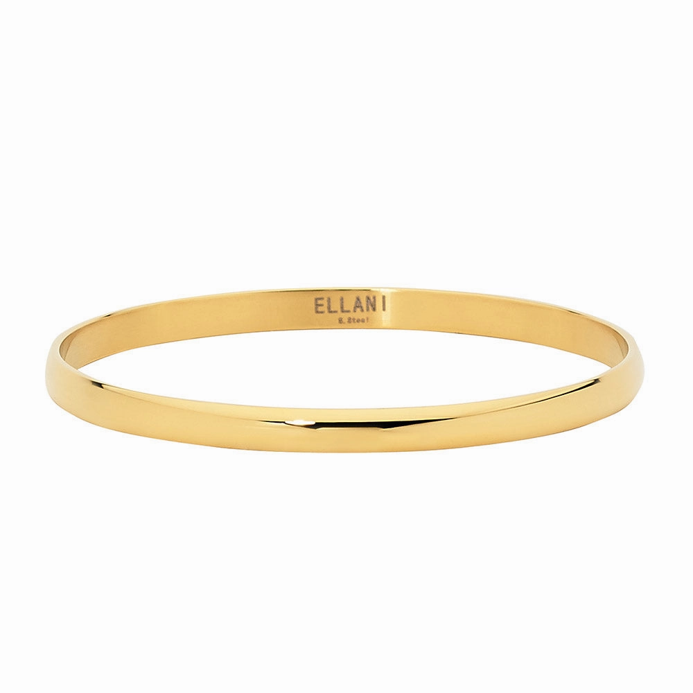 5mm Half Round Stainless Steel Bangle - 3 Colours