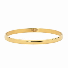 5mm Half Round Stainless Steel Bangle - 3 Colours