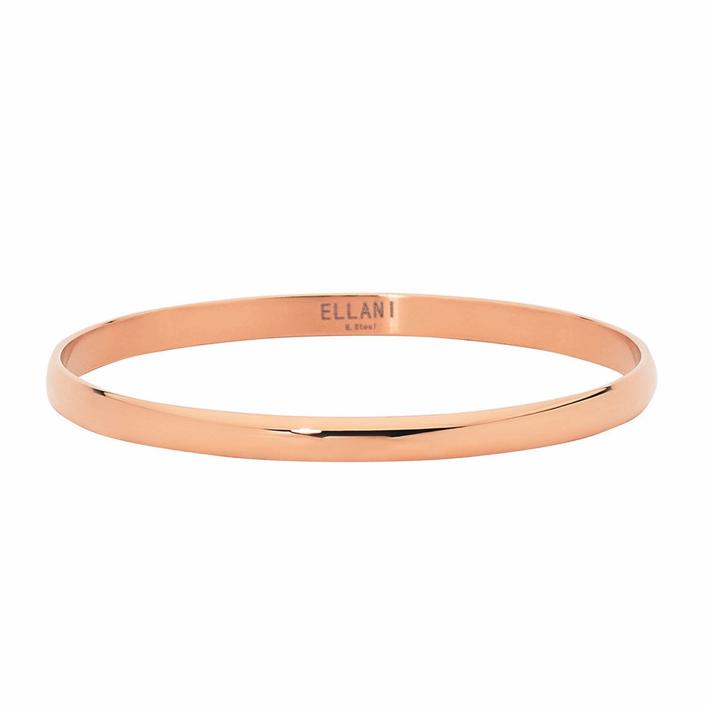 5mm Half Round Stainless Steel Bangle - 3 Colours