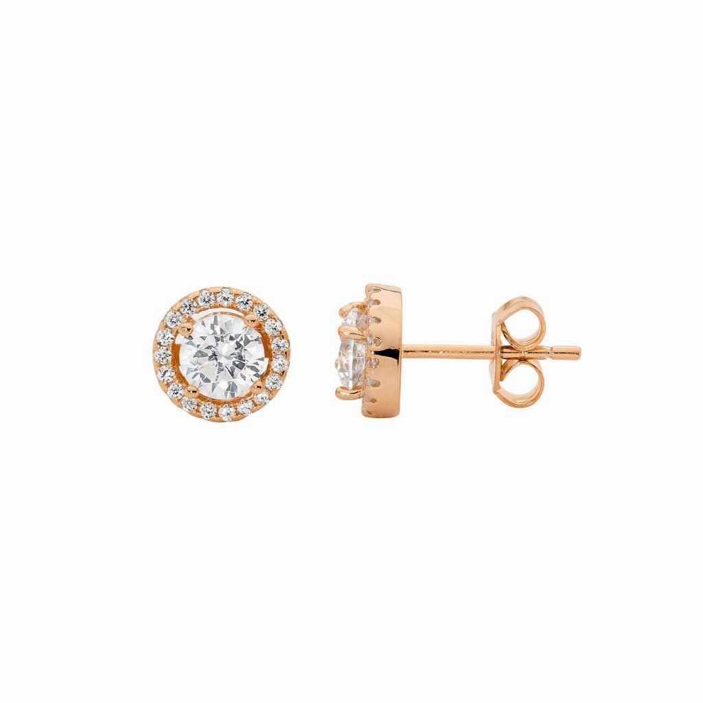 6mm CZ solitaire Pendant - Earring & Necklace