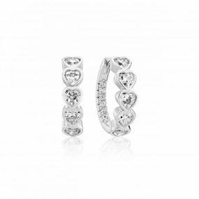 925 Sterling Silver Amorino Creolo Earrings SJ-E2490-CZ