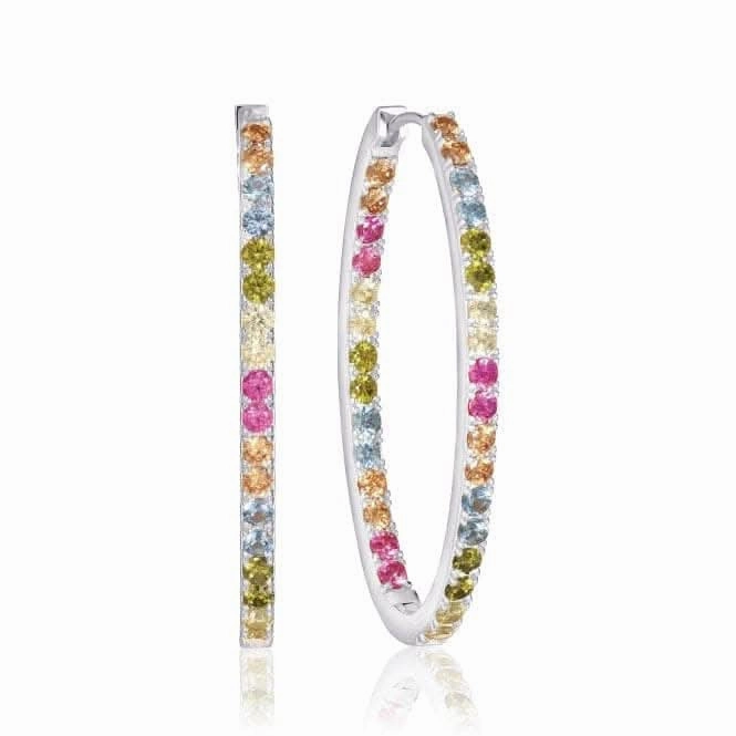 925 Sterling silver Ellisse Medio Earrings SJ-E2313-XCZ