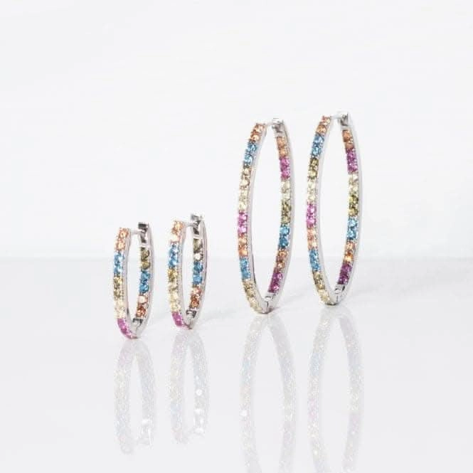 925 Sterling silver Ellisse Medio Earrings SJ-E2313-XCZ