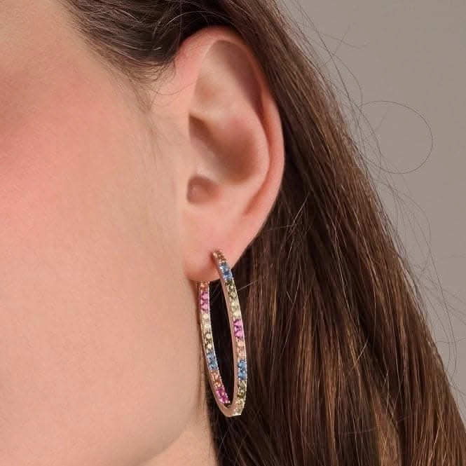 925 Sterling silver Ellisse Medio Earrings SJ-E2313-XCZ