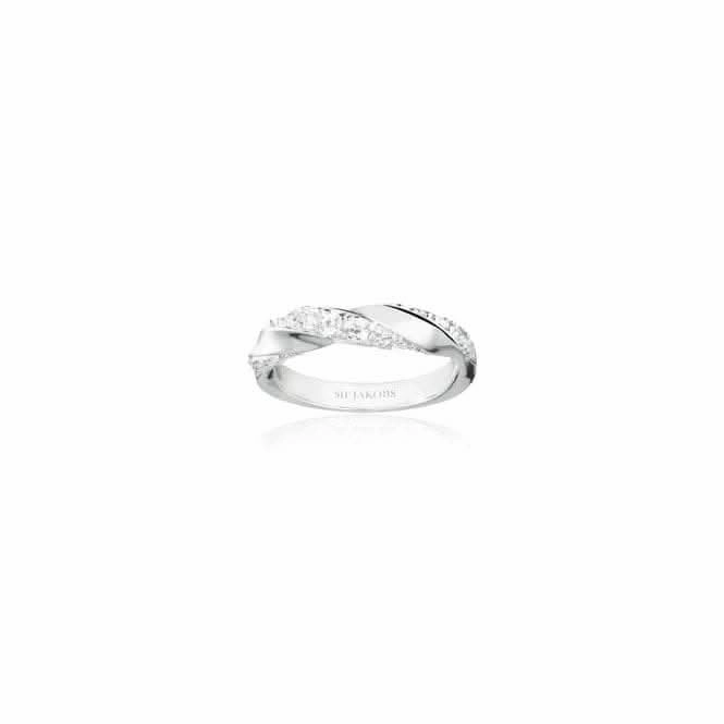 925 Sterling Silver Ferrara Ring SJ-R12114-CZ-SS
