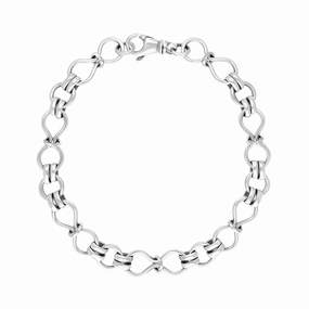 9ct White Gold Figure of Eight Bracelet