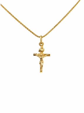 9ct Yellow Gold Crucifix Pendant