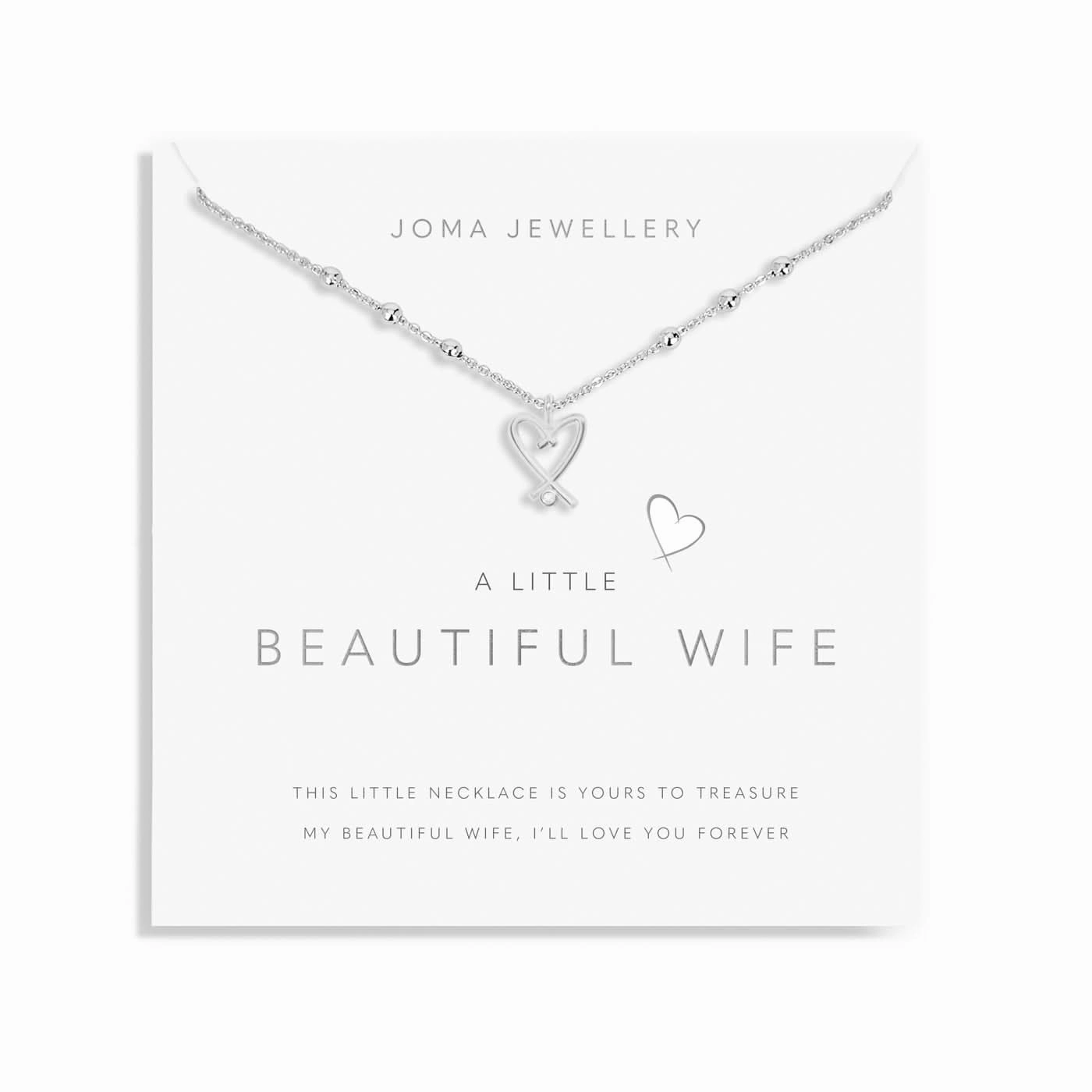 A Little Beautiful Wife Silver Plated Necklace 8687