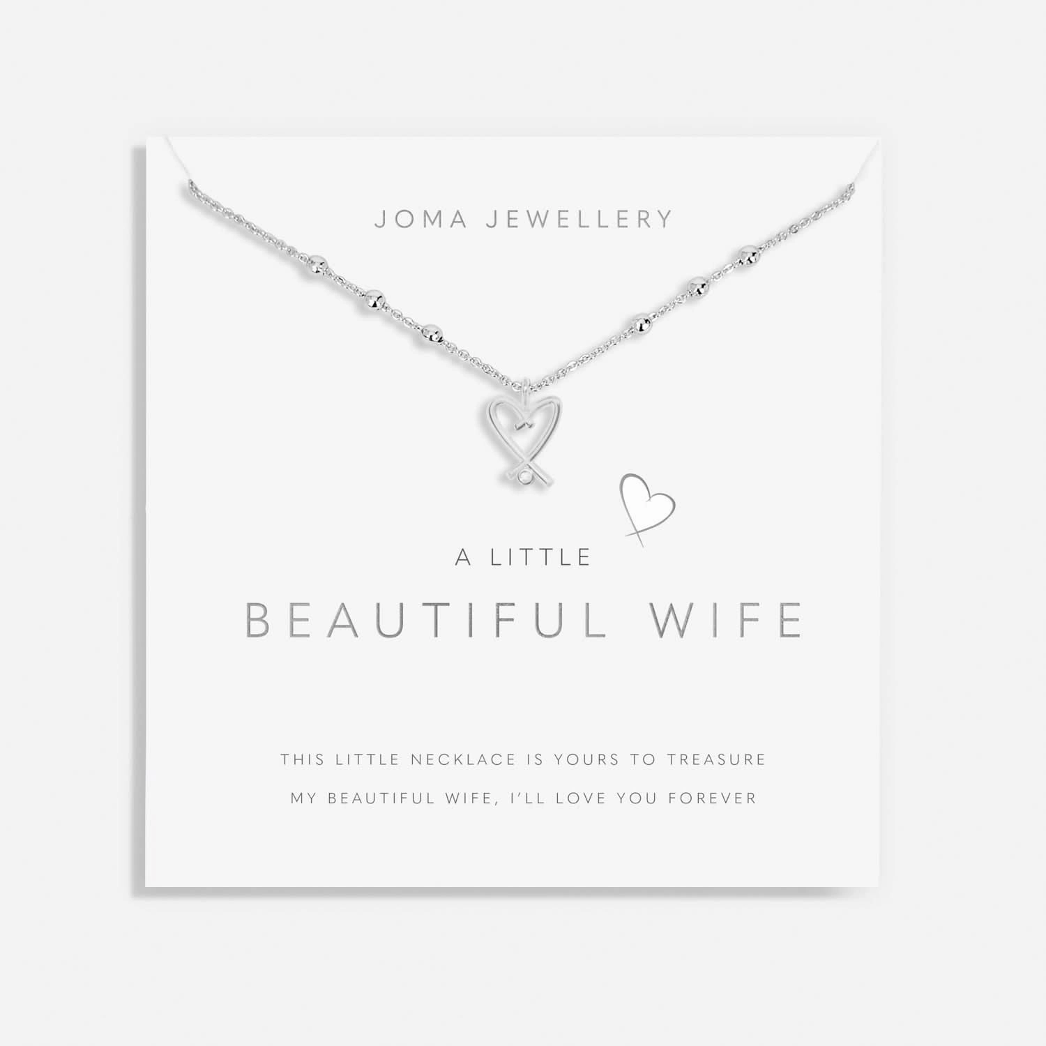A Little Beautiful Wife Silver Plated Necklace 8687