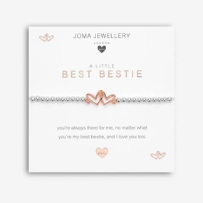 A Little Best Bestie Silver 15.5cm Stretch Bracelet C558