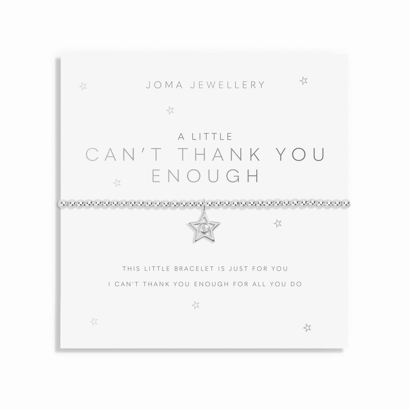 A Little Can't thank You Enough Silver Plated Bracelet 8169