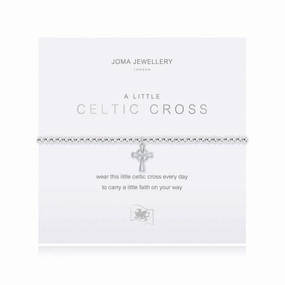 A Little Celtic Cross Silver 17.5cm Stretch Bracelet 4021