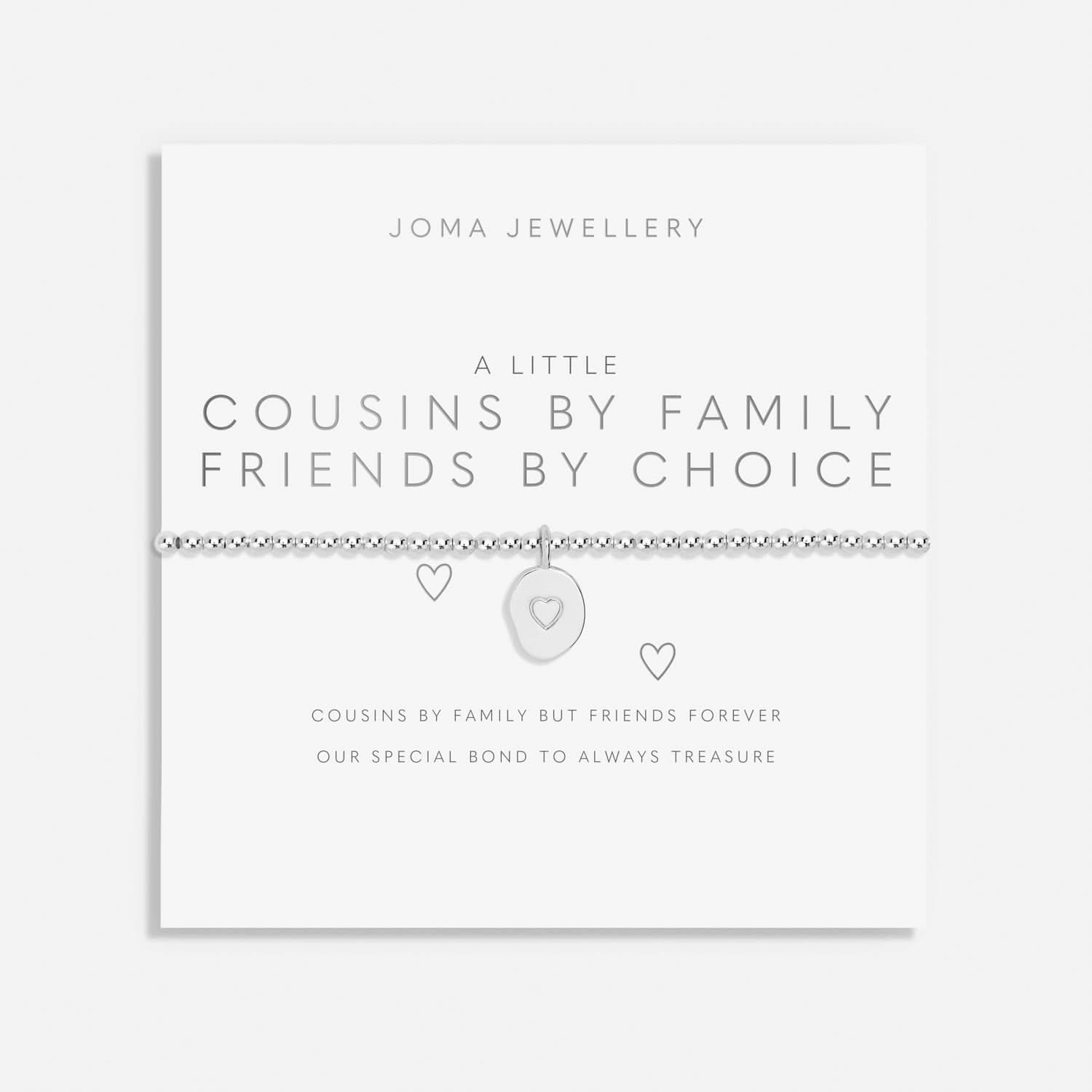 A Little Cousins By Family Friends By Choice Silver Plated Bracelet 7404
