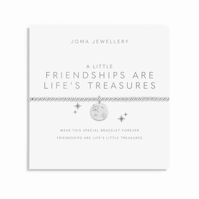 A Little Friendships Are Lifes Treasures Silver Plated Bracelet 7416