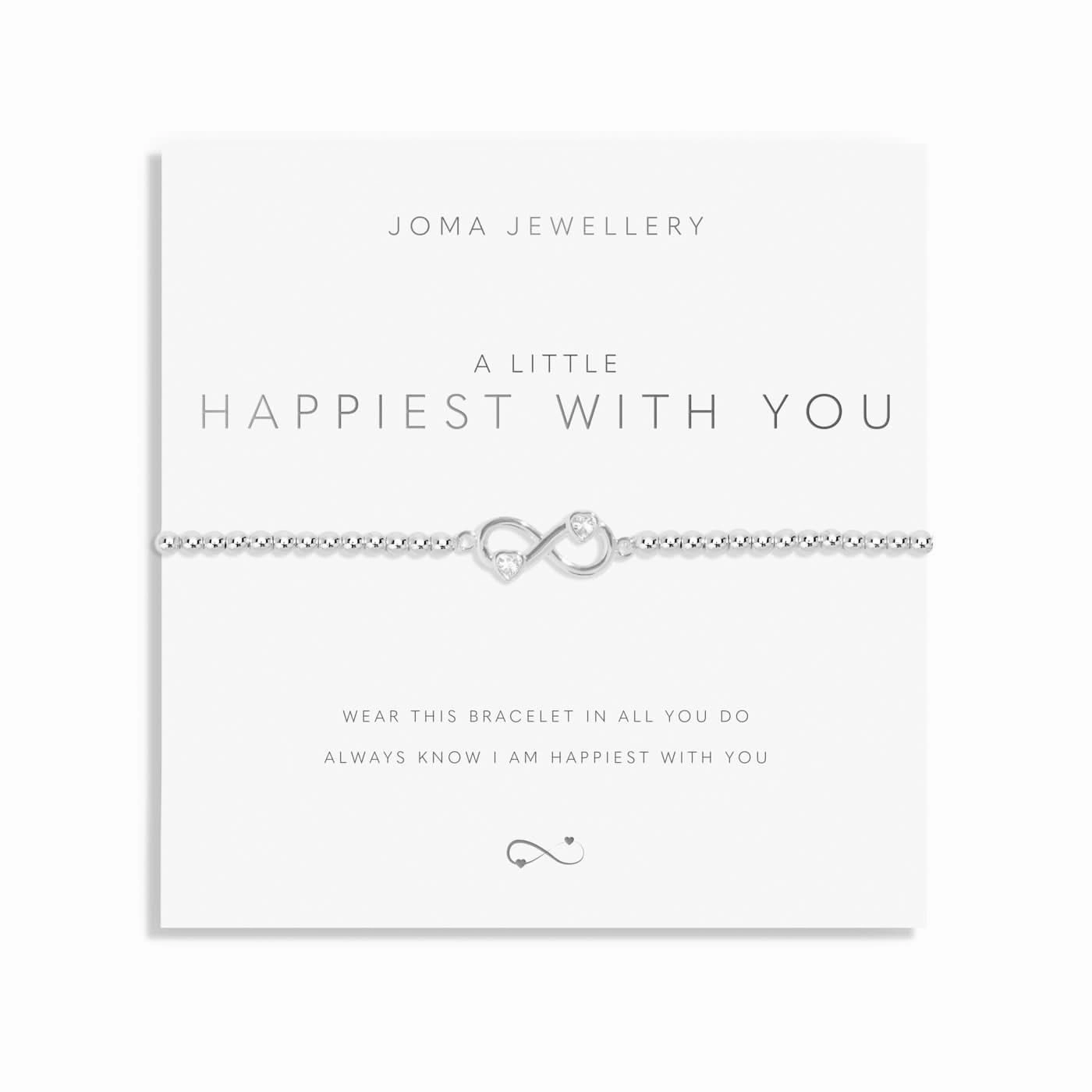 A Little Happiest With You Silver Plated Bracelet 8156