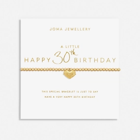 A Little Happy 30th Birthday Gold Plated Bracelet 7582