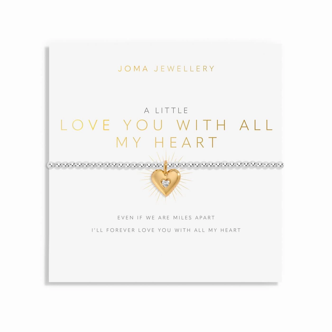 A Little Love You With All My Heart Silver Plated Bracelet 8164