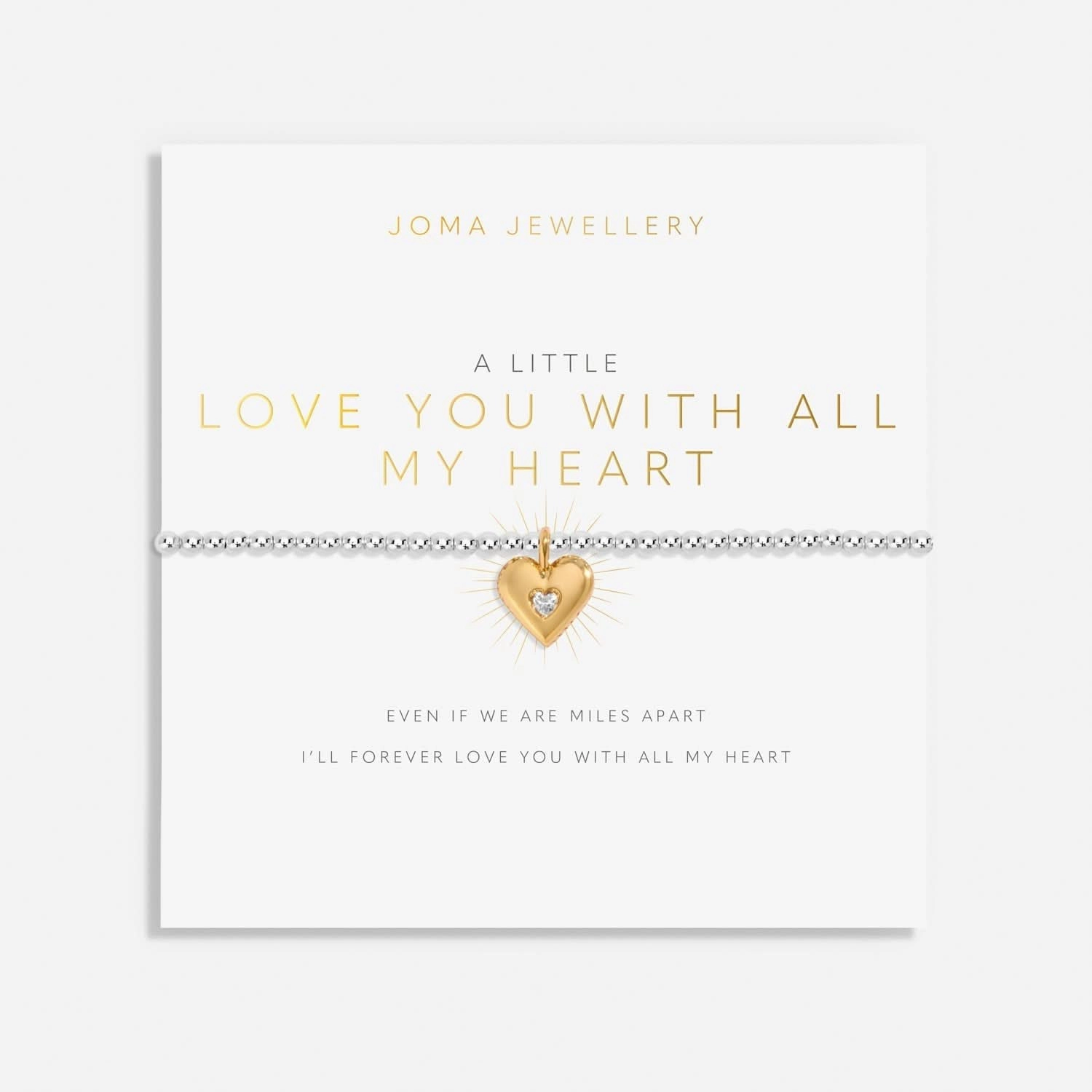A Little Love You With All My Heart Silver Plated Bracelet 8164